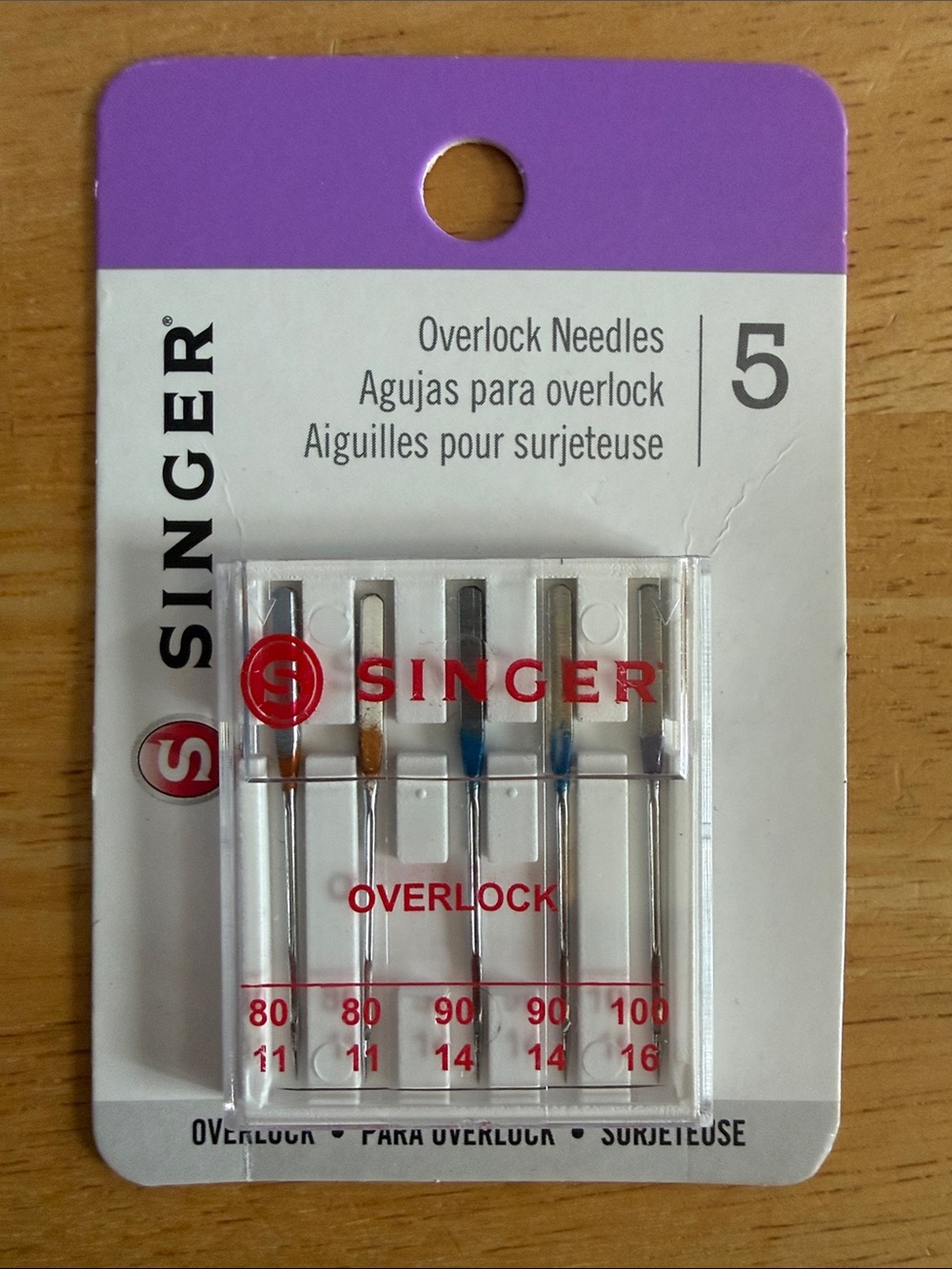 Singer Overlock Needles - 5-Pack